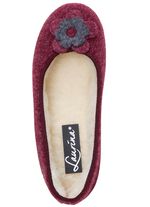 Laurina, varma damtofflor, med ny ull BORDEAUX