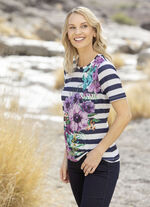 Skjorta med blommotiv 