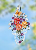 F&ouml;nsterbild med blommotiv 