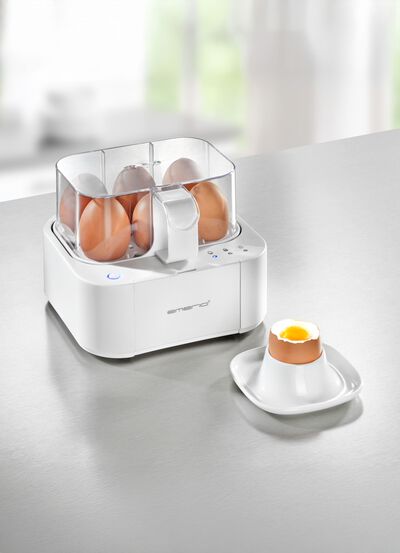 &Auml;ggkokare med ljussignal och r&ouml;stmeddelande 