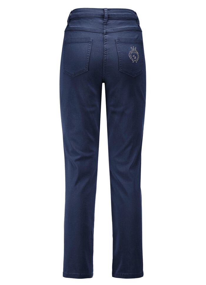 7/8-jeans med broderi 