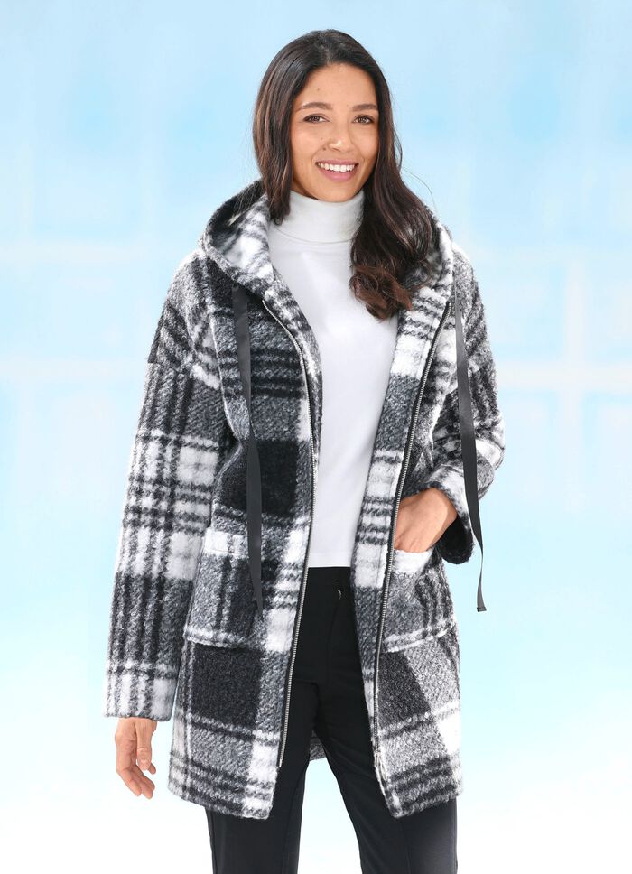 Jacka med rutigt m&ouml;nster 