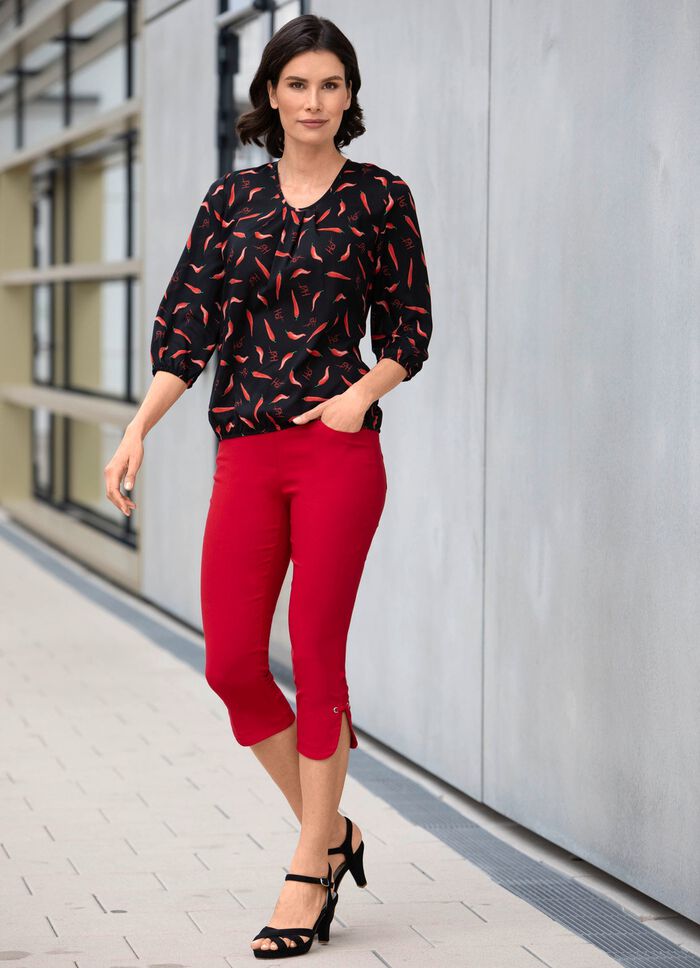 Tunika med bl&auml;ckstr&aring;letryck 