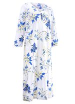 Tv&aring;-pack nattskjortor, enf&auml;rgad och helt&auml;ckande design med knappsl&aring; 