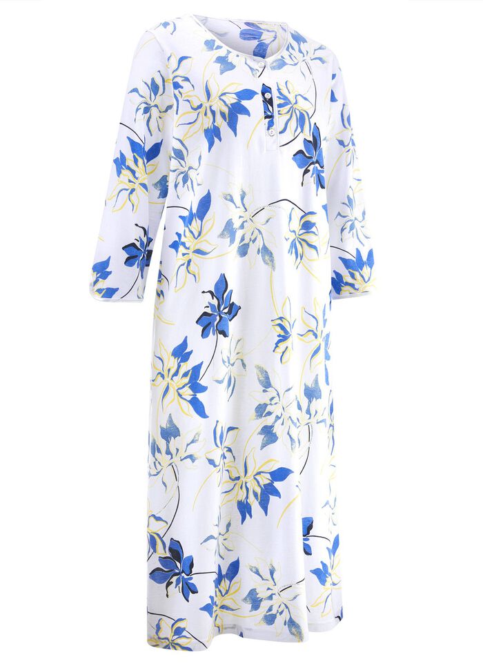 Tv&aring;-pack nattskjortor, enf&auml;rgad och helt&auml;ckande design med knappsl&aring; 