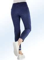 Jeans med trendig prickdesign M&Ouml;RKBL&Aring;