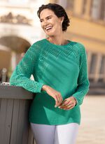 Tr&ouml;ja i blandad stickning 