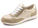 Andrea Conti, sommarsneakers f&ouml;r dam, vidd G, med uttagbar fotb&auml;dd BEIGE-TAUPE