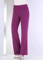 Byxor med elegant, gnistrande glansigt garn 