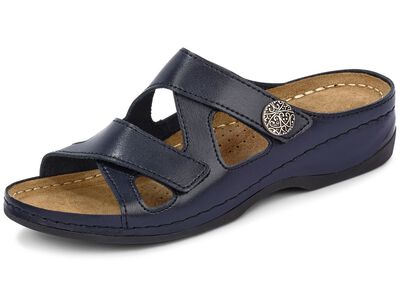 ELENA EDEN, bekv&auml;ma damslippers, vidd G, med kardborreband 