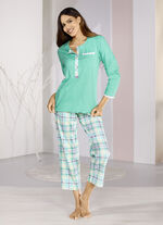 Pyjamas med långa ärmar och långbyxor 