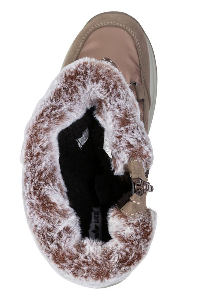 Fodrade damst&ouml;vlar, vinterskor, med dragkedja TAUPE