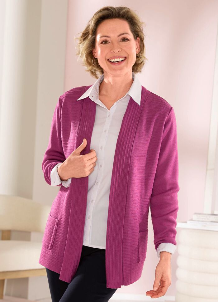 kofta med randig struktur 