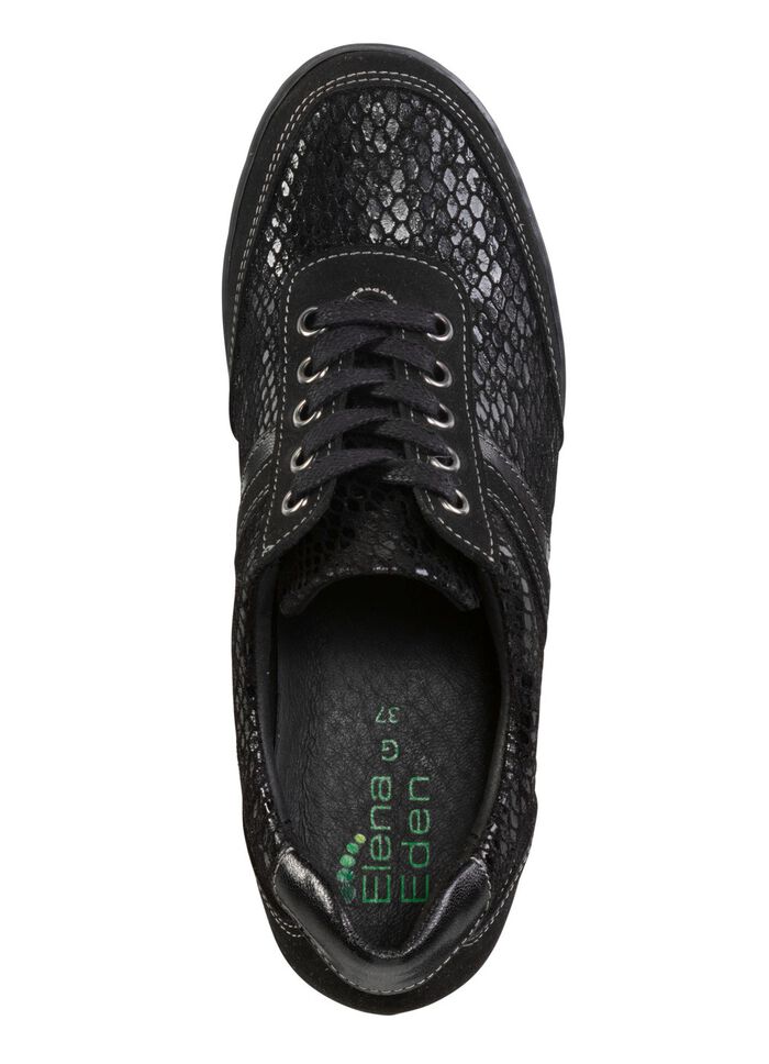 ELENA EDEN sn&ouml;rsko med nappal&auml;derkanter SVART