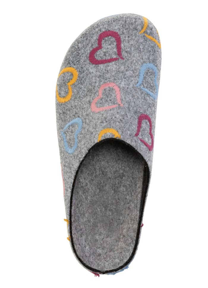 Laurina, klassiska damtofflor, bredd H, med anatomiskt formad fotb&auml;dd GR&Aring;