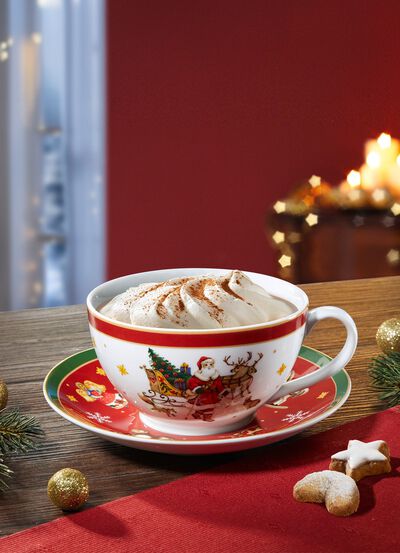 Jumbokopp av h&ouml;gkvalitativt porslin, 2 st 