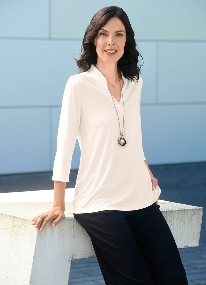 Skjorttunika med st&aring;krage 