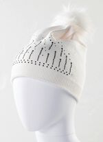 Snygg damhatt med glitterstenar NATURVIT