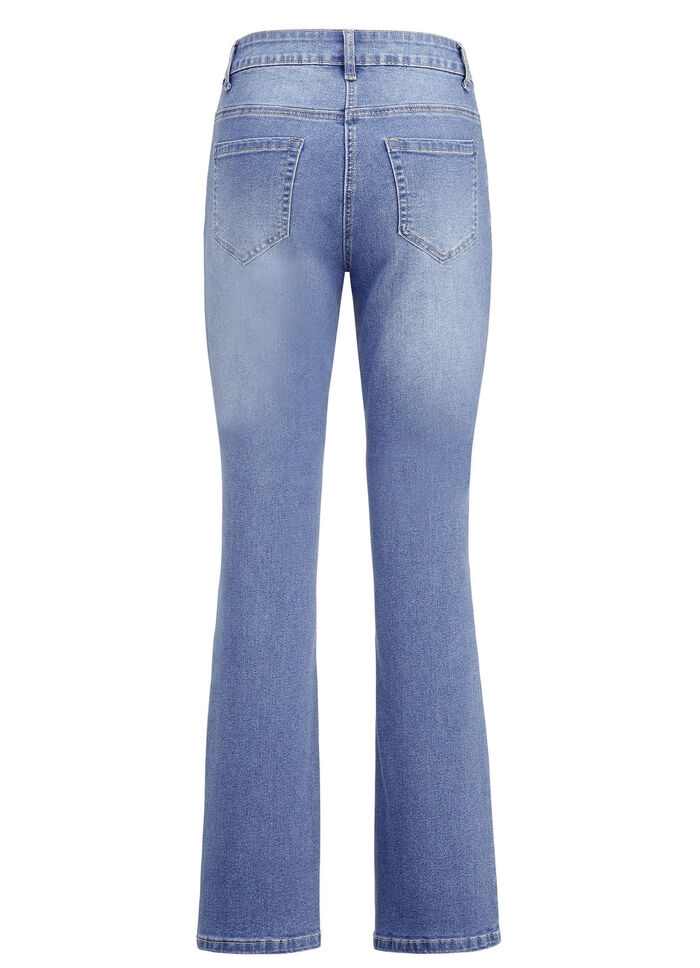 Jeans med lätt utsvängda ben, 
