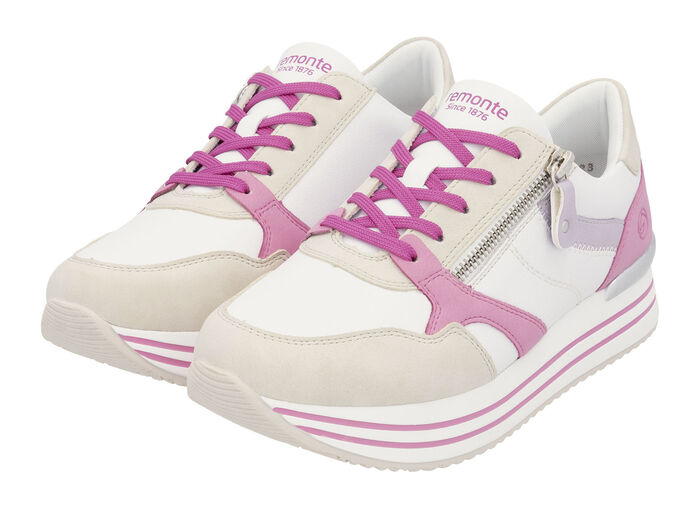 Remonte sneakers med snörning av nappaläder, 
