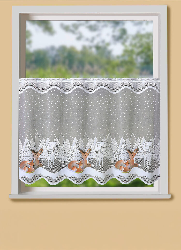 Handmålad kort gardinhjort