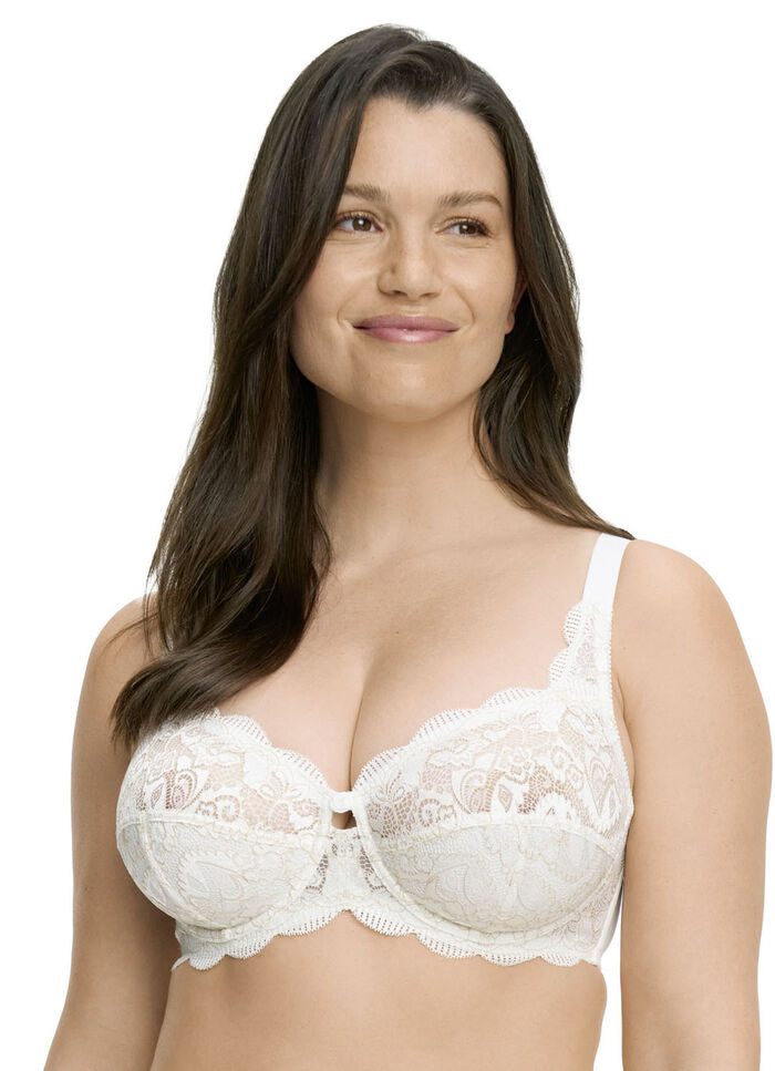 Bygel-bh fr&aring;n Susa med elastisk spets ECRU