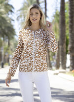 Bra kombination blusjacka TAUPE-VIT