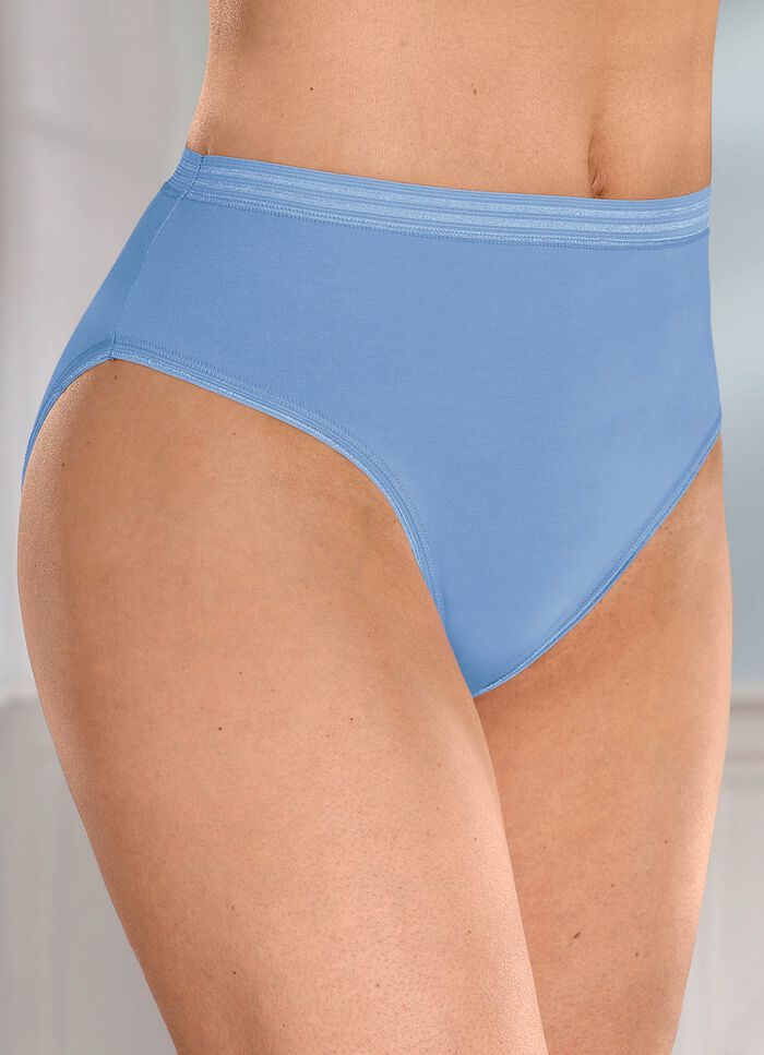 Fempack trosor med glansig finish 