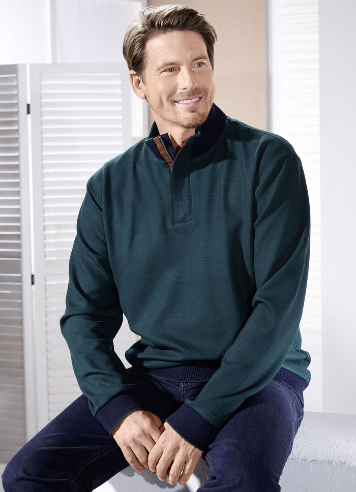 Skjorta med st&aring;krage i 3 f&auml;rger GR&Ouml;N-NAVY