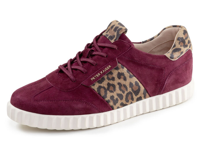 Peter Kaiser, trendiga damsneakers, med uttagbar fotbädd BURGUNDIG-BRUN