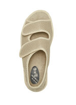 Kardborresandaler gjord av vadderat textilmaterial BEIGE