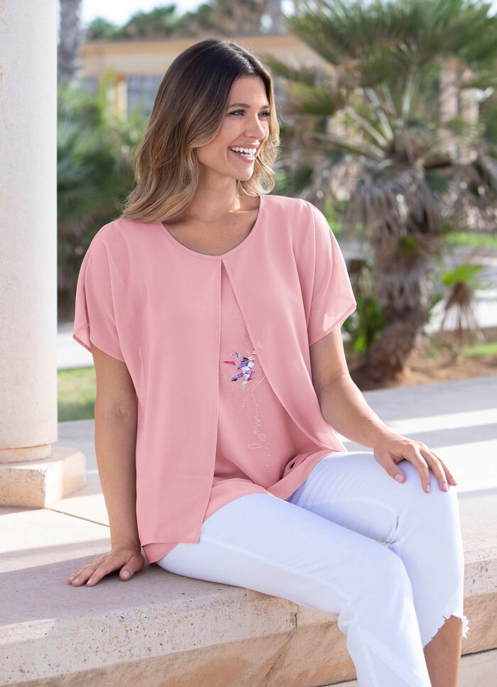 Tunika med dekorativt motivtryck 