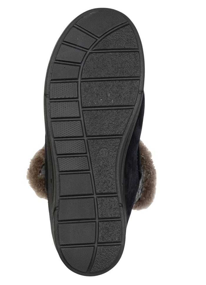 ELENA EDEN, varma damtofflor, bredd H, med lammskinn 