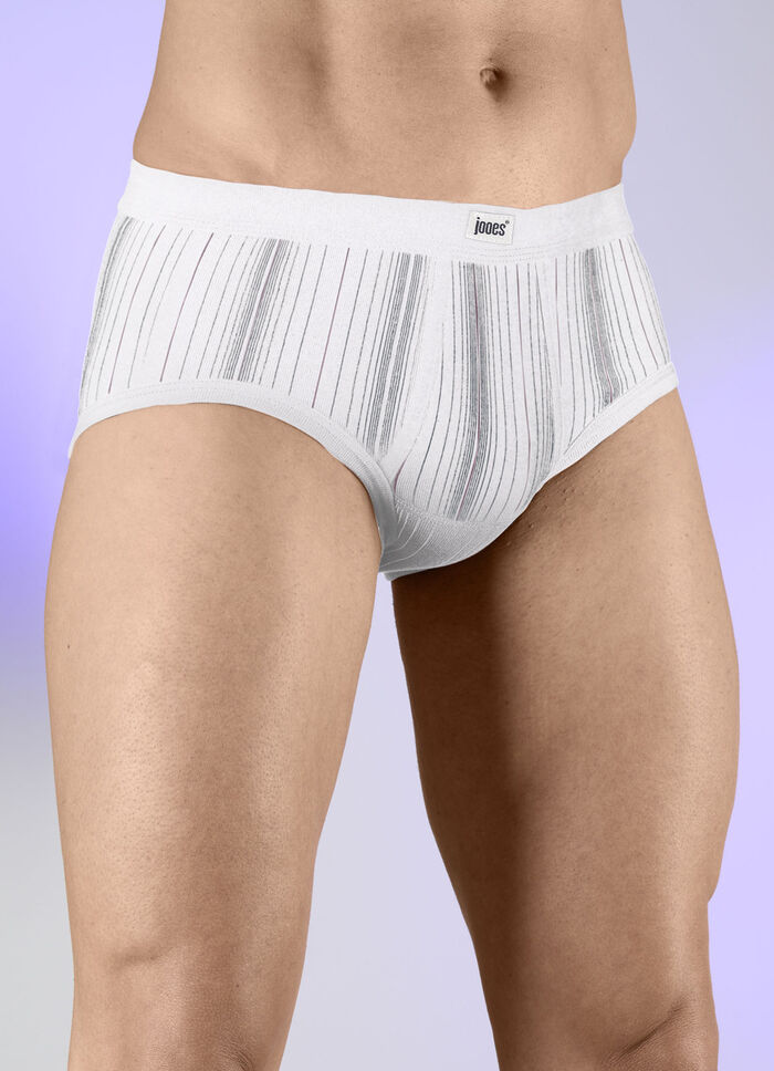 Fempack fina ribbbyxor 3X MARINE-BUNT, 2X WEISS-BUNT