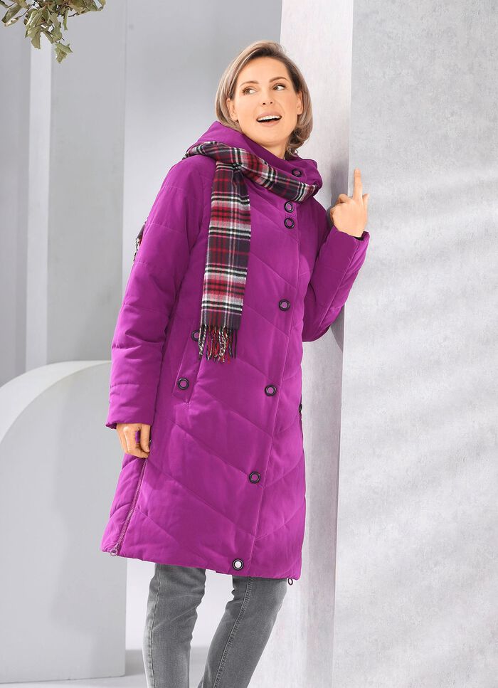 Kort kappa tillverkad av &aring;tervunna fibrer CYKLAMEN