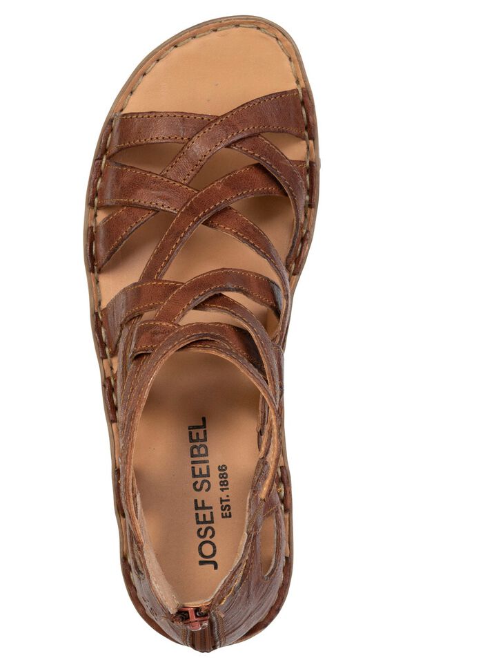 Josef Seibel, sommarsandaler f&ouml;r kvinnor, vidd G, tillverkade av l&auml;der 