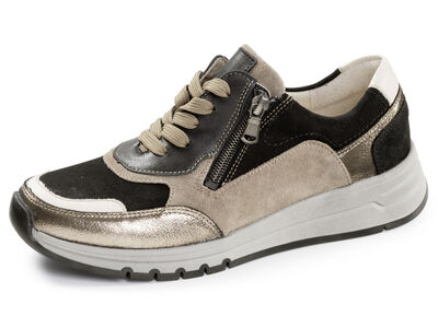 Waldläufer, bekväma damsneakers, bredd H, med uttagbar fotbädd 