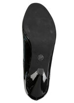 Andrea Conti, eleganta dampumps, tillverkade av glänsande lackmaterial SVART