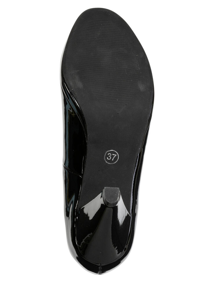 Andrea Conti, eleganta dampumps, tillverkade av glänsande lackmaterial SVART