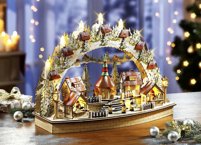 Ljusb&aring;ge med Seiffen kyrka 