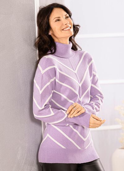 Jumper med V-stripe-design 