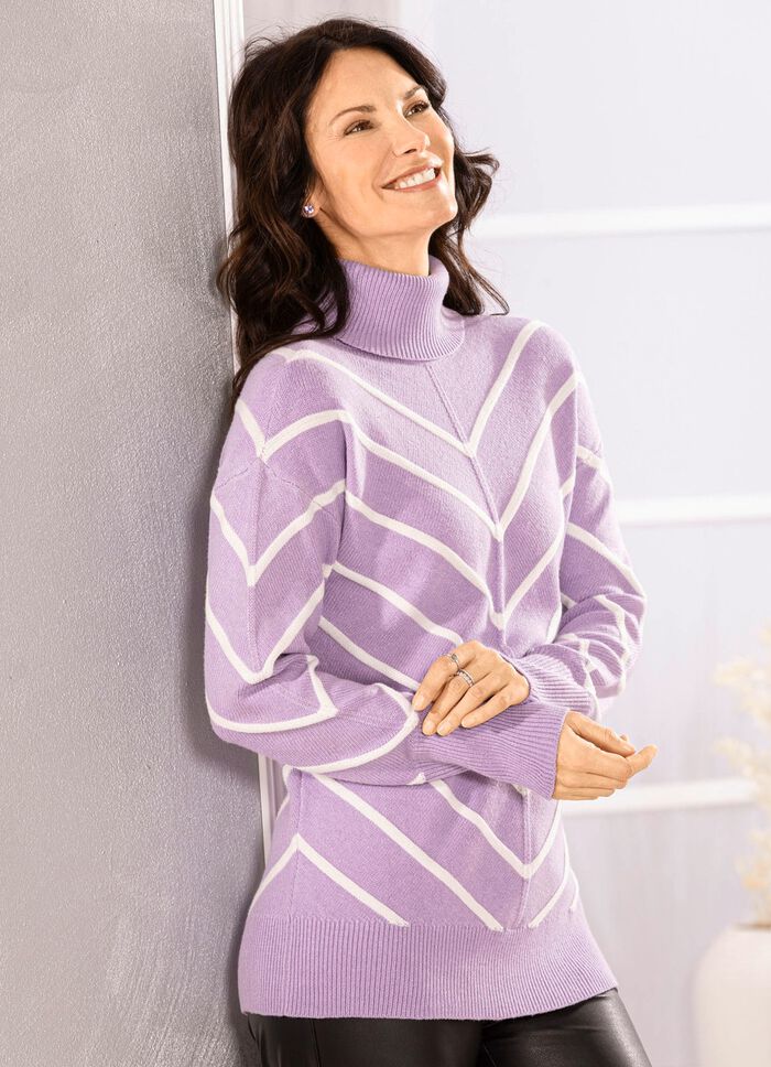Jumper med V-stripe-design 