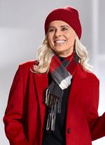 Halsduk med rutig design 