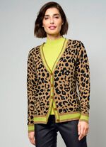 Cardigan med djurp&auml;lslook 