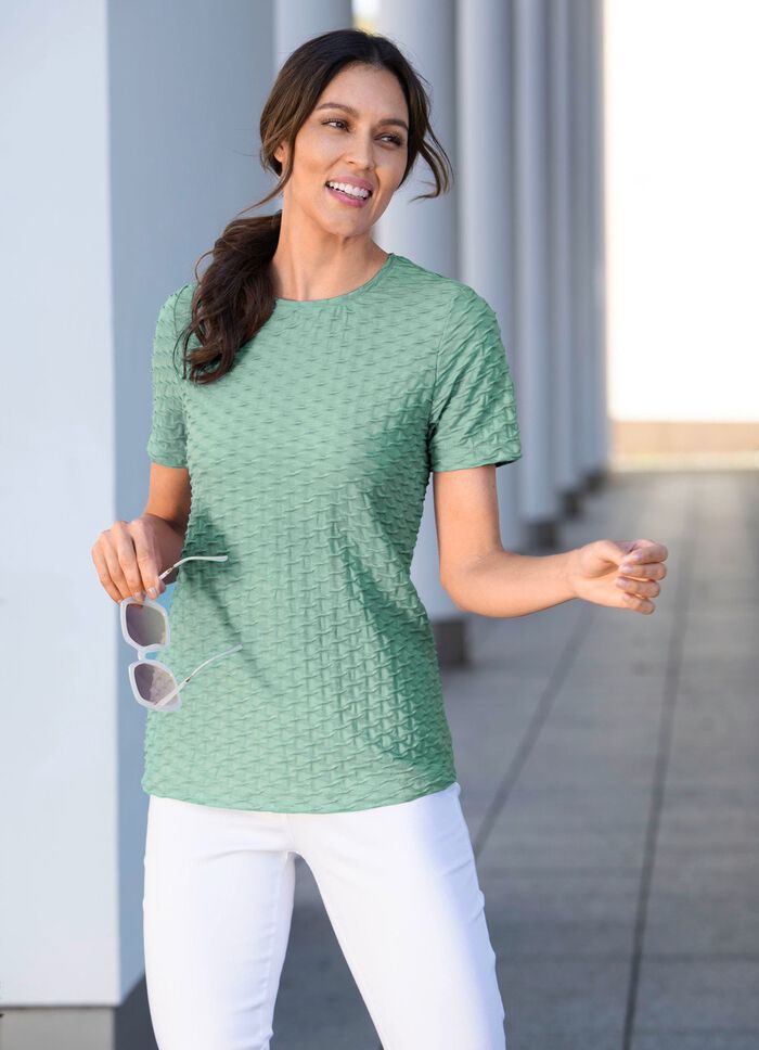 Skjorta med en intressant struktur i 3 f&auml;rger 