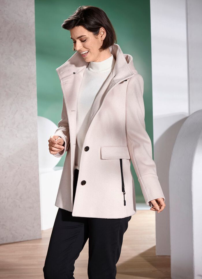 Jacka med avtagbar huva 