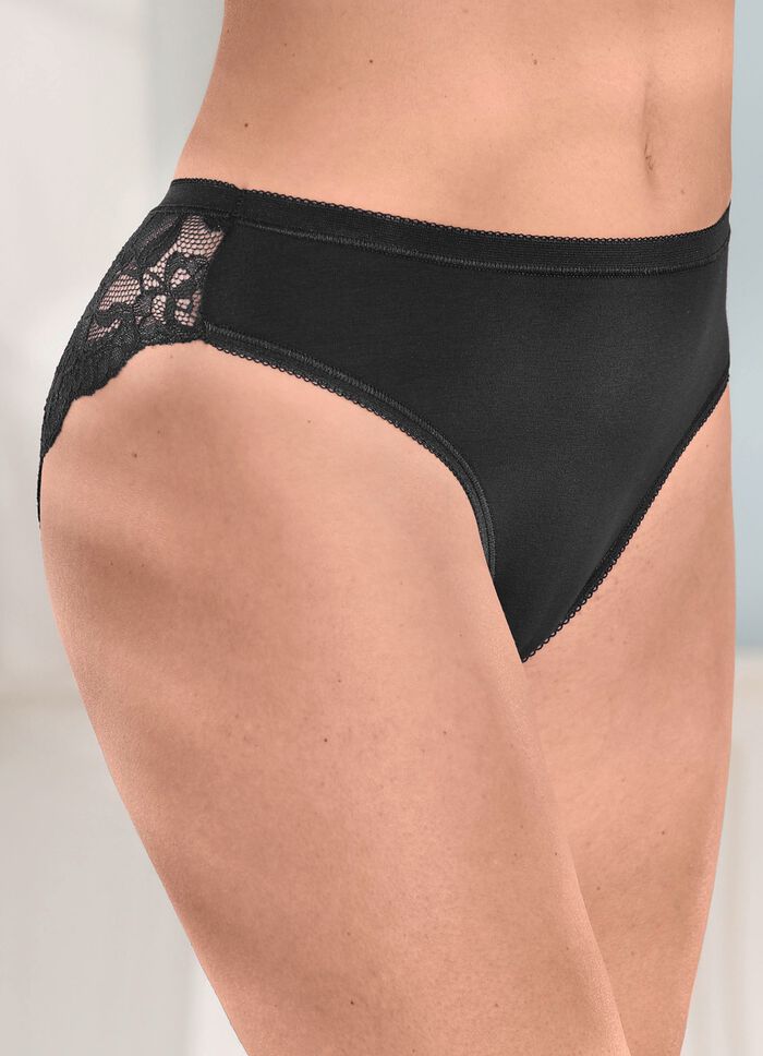 Laurina fyrapack trosor med blommig elastisk spets 