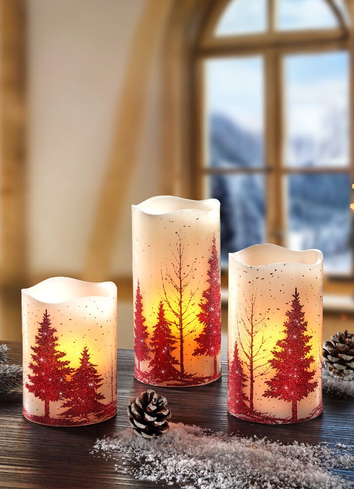 Batteridrivna LED-ljus, set om 3 