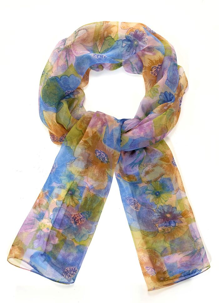 Halsduk med blomm&ouml;nster 