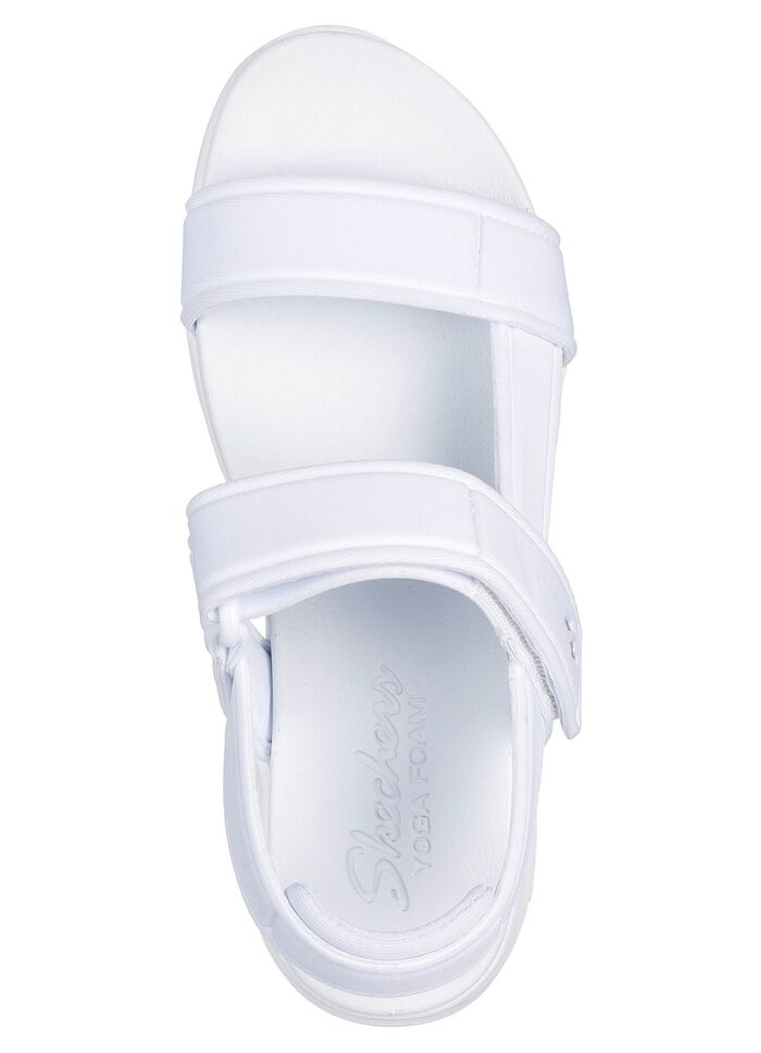 SKECHERS sandal tillverkad av stretchigt textilmaterial VIT